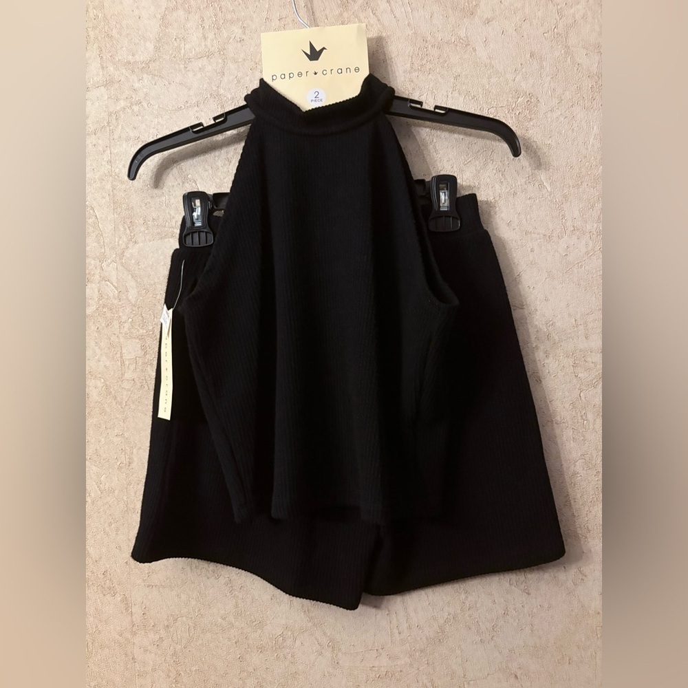 Paper Crane Two Piece Ribbed Shorts Set - Picture 6 of 8